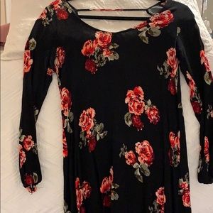 Black floral dress